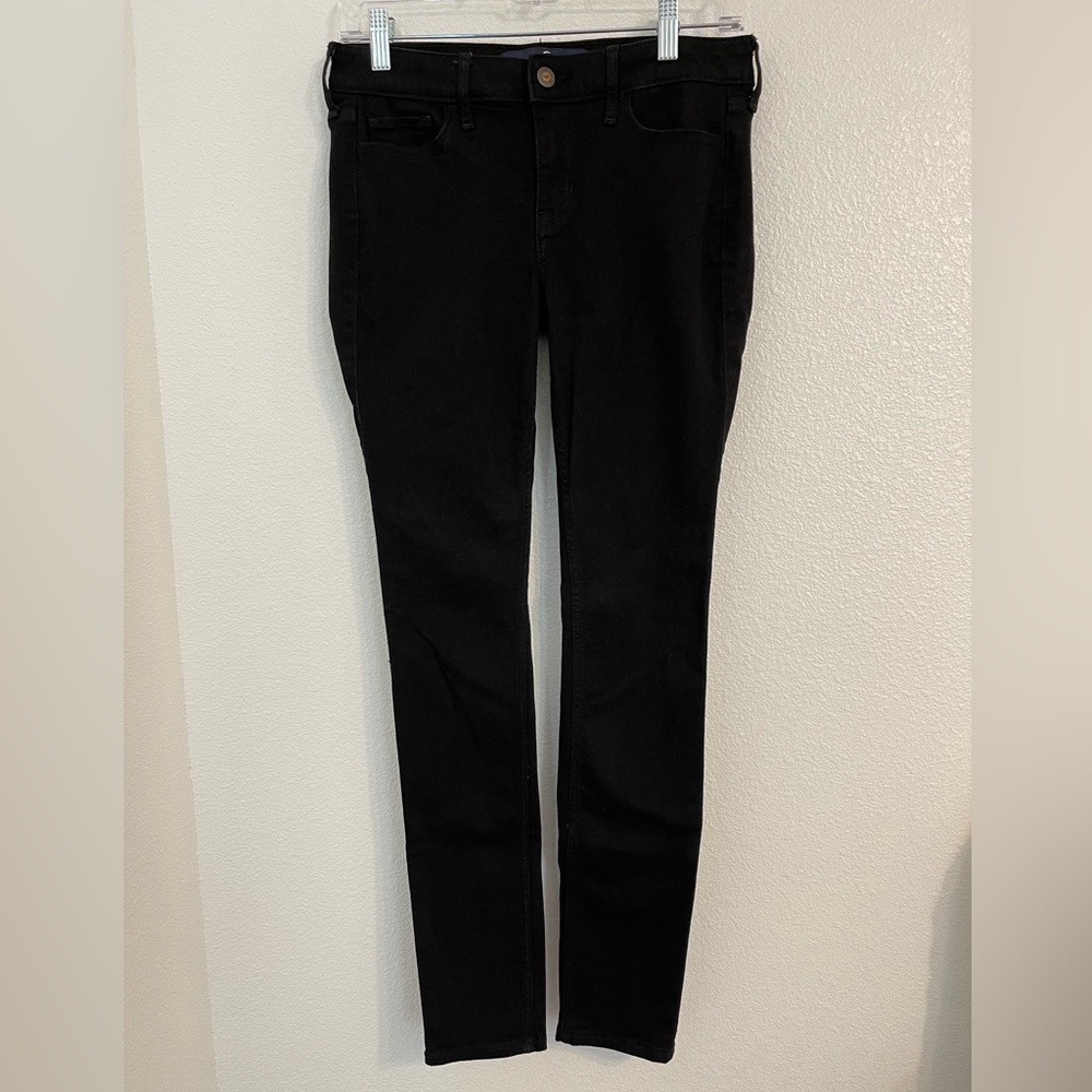 EUC Hollister Black Low Rise, Super Skinny Black Jeans size 27